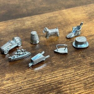 Monopoly Playing Pieces Replacement Retired Tokens Scottie Dog Car Ship